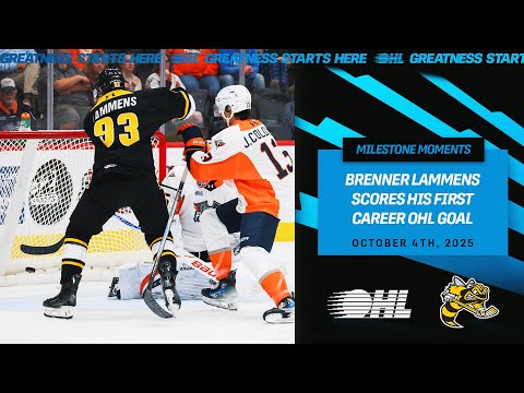 Brenner Lammens First OHL Goal