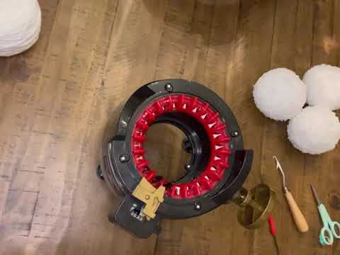 Knitting Machine Snowballs