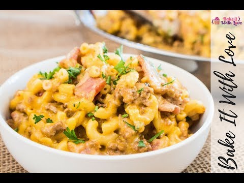 Homemade Bacon Cheeseburger Hamburger Helper | Bake It...
