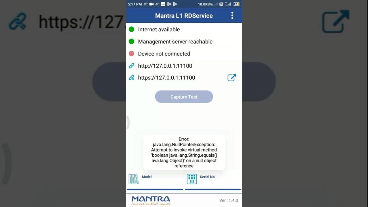 Mantra L1 RDservice error #MantraL1 #RDservice #MantraError #TechHelp #DeviceFix #BiometricDevice