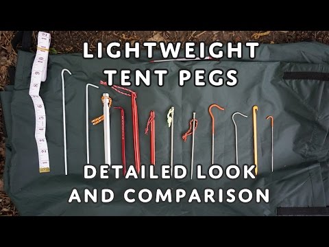 LightWeight & Ultralight Tent Pegs - Aluminium, Titanium, Carbon Core - Detailed Look