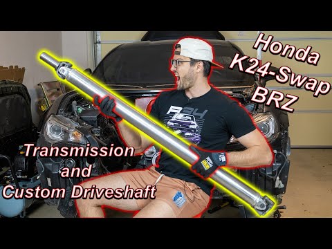 K24 Swap BRZ Part 16 Ep. 1 - Mounting the Transmission and Driveshaft