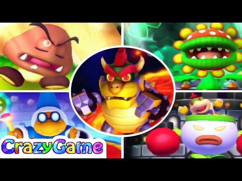 Mario Party Star Rush - All Boss Battles Gameplay