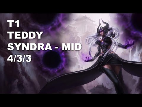T1 Teddy Mid Syndra vs Zoe - KR Challenger Rank Game 10.7