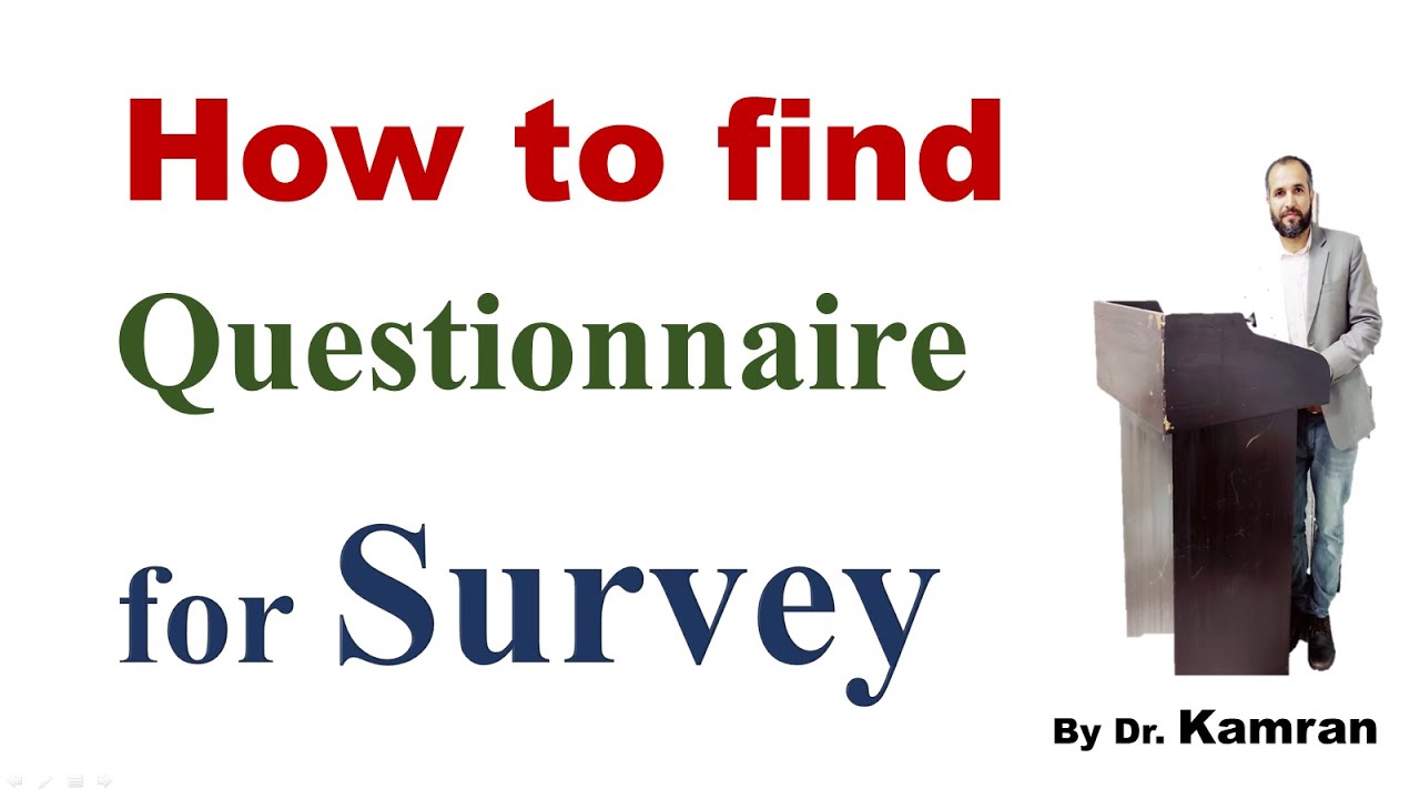 How to find questionnaire for a thesis or article