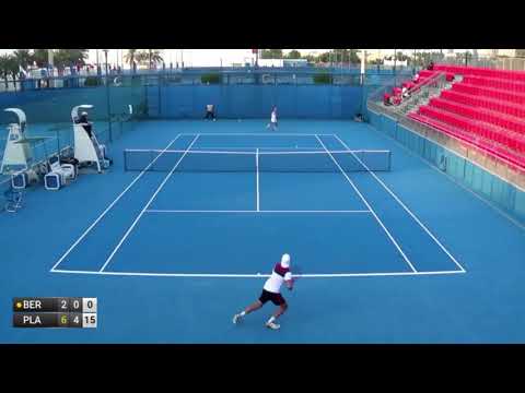 Zizou Bergs racquet smash - ITF Qatar