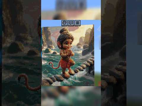 Hanuman ji pixel art in Minecraft gone wrong?! 😈🔥