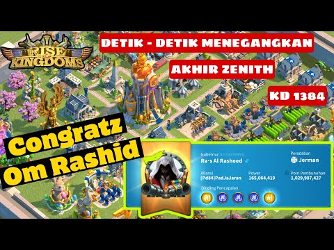 SULTAN BARU 1384 MENGGUNCANG ZENITH !!! DETIK - DETIK MENEGANGKAN | RISE OF KINGDOM INDONESIA
