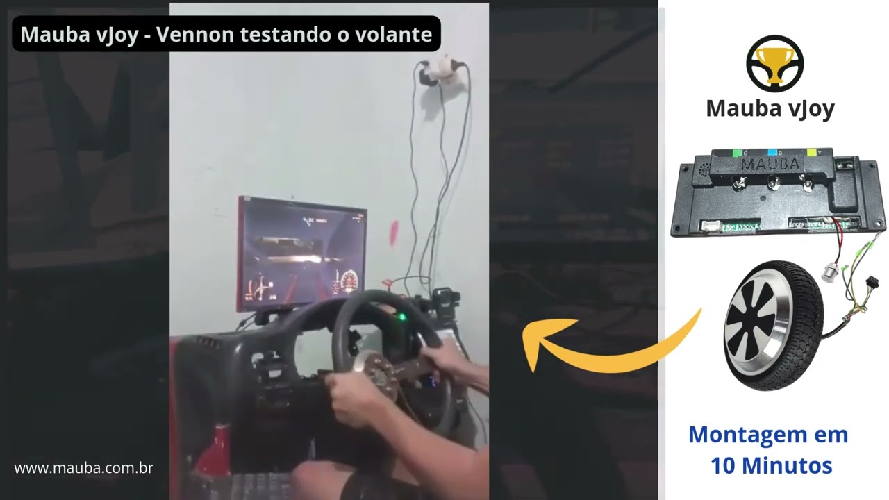 Módulo 15nm para Projeto Volante Force Feedback com Motor de Hoverboard Video Review