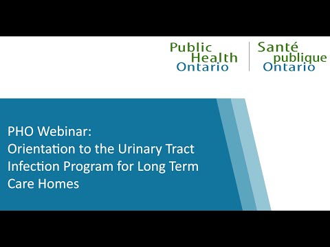 Webinar PHO: Orientação para o Programa de Infecção do Trato Urinário para Lares de Longa Permanência