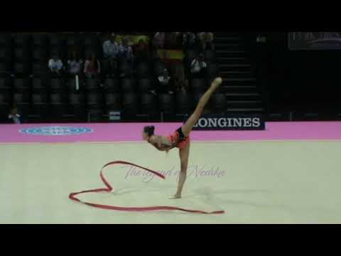 Mizana ISMAILOVA (KAZ) ribbon - 2011 Montpellier worlds Qualifs