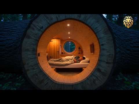 He Built a Secret Survival Shelter Inside a Fallen Tree — Then Lived There in Silence