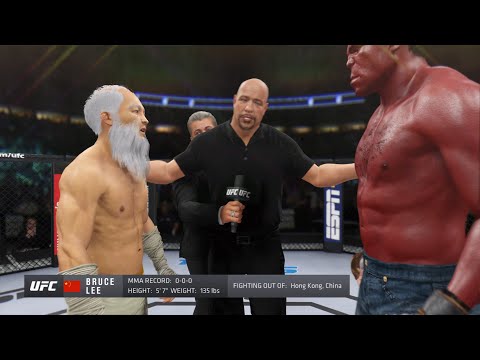 UFC 4 - Old Bruce Lee vs. Red Hulk - Epic Fight 👊🐉