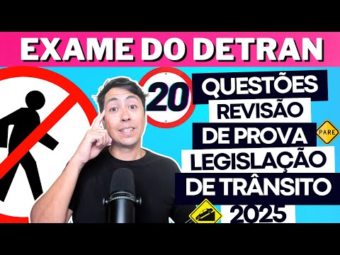 TRAFFIC LEGISLATION - 20 QUESTIONS DETRAN 2025 SIMULATION - DETRAN 2025 TEST
