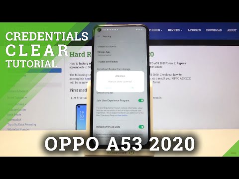 How to Clear Credentials on OPPO A53 2020 – Remove All User Certificates