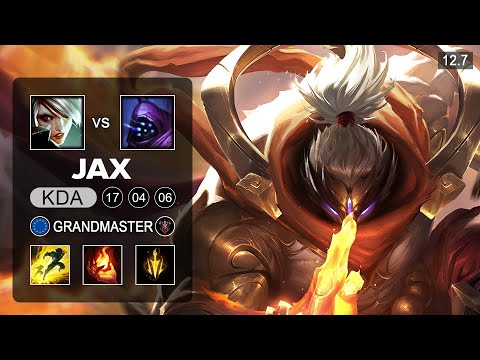 Jax vs Riven Top - EUW Grandmaster - Patch 12.7 Season 12