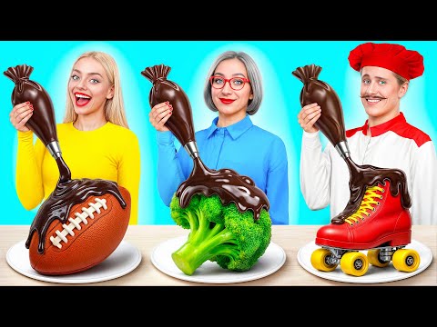Me vs Grandma Chocolate Food Challenge | Funny Kitchen Hacks by Multi DO Joy