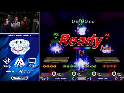 Duck & Syphi vs 2Saint & Mankow - GOML 2017 - Melee Doubles Pools