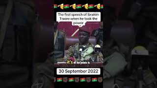 FIRST EVER SPEECH OF Ibrahim Traore After Ascending To Power