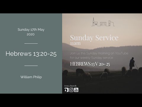 Sunday 17th May - The Tron Church Live-Stream