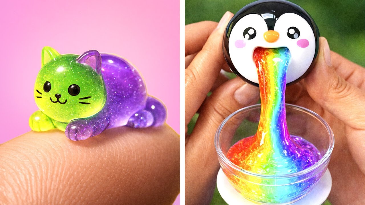 🌈 CUTE FIDGETS 🐼 Satisfying DIYs & Stress Relief Crafts 🌀