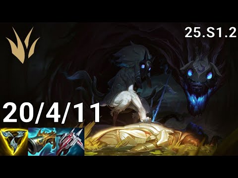 Kindred Jungle vs Nunu & Willump - EUW Master | Patch 25.S1.2