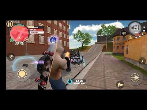 Rope Hero vice  town (rocket launcher attack police helicopter) 😎