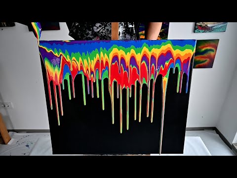 The Art of Letting Go 🌈 Gravity Flow Acrylic Pour Painting