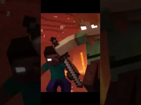 Minecraft hell (hells coming) herobrine vs Steve fight edit