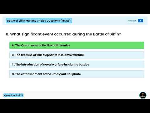 ⚔️ Battle of Siffin MCQs | Test Your Knowledge on Islamic History! 📜 #IslamicQuiz