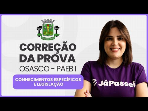 Correção da Prova - PAEB I - Osasco | Gabarito Extraoficial (Conhecimentos Específicos) ✅
