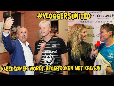 KLEEDKAMER wordt AFGEBROKEN met KALVIJN !! - Vloggers united bij SC Woerden
