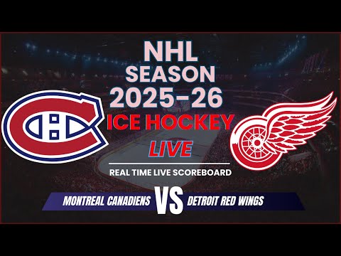 Montreal Canadiens vs Detroit Red Wings Live Scores | NHL Season 2025-26