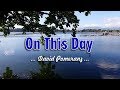 On This Day David Pomeranz KARAOKE VERSION