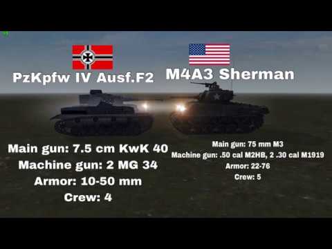 20 PzKpfw IV Ausf.F2 VS M4A3 Sherman | Men Of War AS 2
