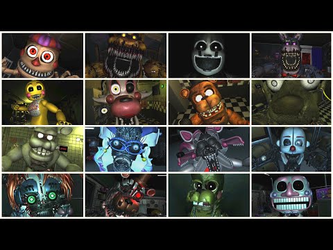 The Glitched Attraction (FNaF Fan-Game) All Jumpscares