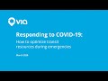 Responding to COVID-19: How to optimize transportation resources  during emergencies