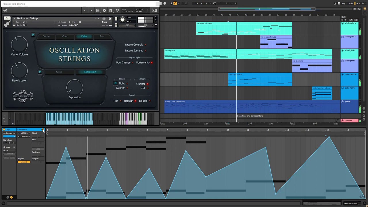 Oscillation Strings // Oscillation Demo // Kontakt // Ben Osterhouse