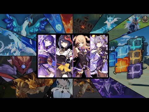Full Electro Party Against All Bosses In The Game [2.1 Patch] - Genshin Impact