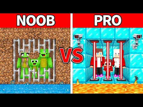 Insane Minecraft Prison Build Challenge: Mikey vs JJ