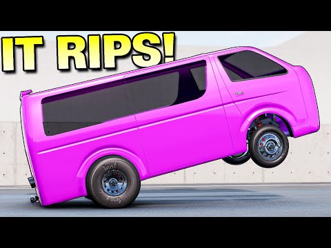 I Built a 4-Cylinder TURBO DRAG BUS in 15 MINUTES... (Automation | BeamNG Multiplayer)