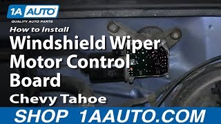 How to Replace Windshield Wiper Pulse Board 95-00 Chevy Tahoe