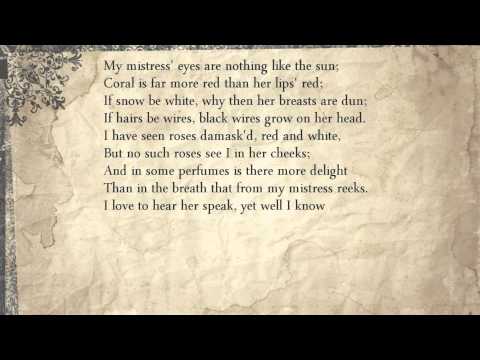 Sonnet 130: My mistress' eyes are nothing like the sun