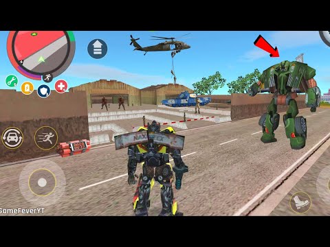 Rope Hero: Vice Town (Transformer Truck Fight Green Car Robot) War Machines - Android Gameplay HD