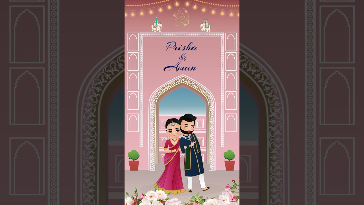 Animated Save The Date Wedding Invitation Video Template | Wedding Invite | Adobe Premiere Pro