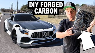 DIY FORGED CARBON FIBER on my Widebody AMG GT3! by Evan Shanks