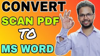 2 Best Method to Convert Scanned PDF File to MS Word | Step by Step Tutorial in Hindi