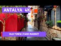 Antalya 2022 Fake Market Old Town 13 June Walking Tour 4k UHD 60fps