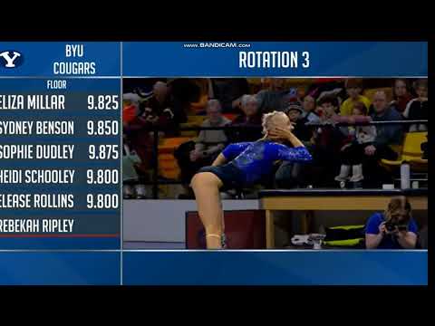 Rebekah Ripley Barbie girl floor at USU vs BYU 2023