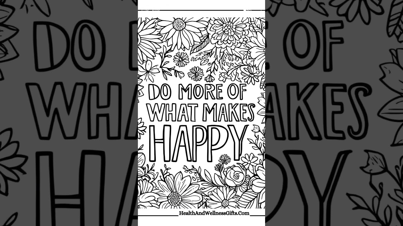 Printable Self-care Quotes Coloring Pages Instant downloadable pdf bundle
